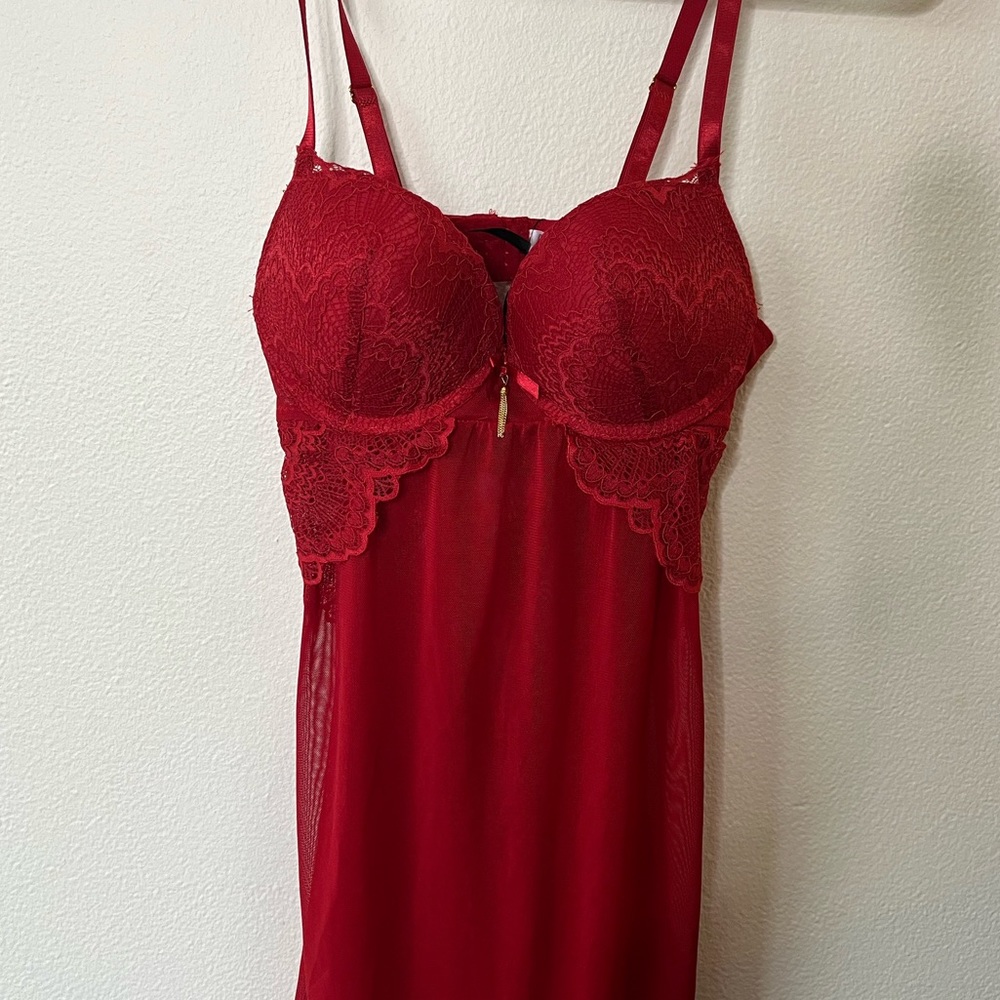 Red Lingerie Small New Two piece Thong